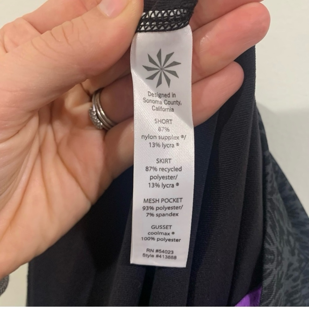 Athleta Black Patterned Skort - image 8